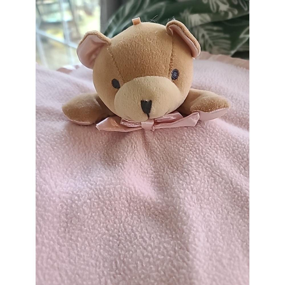 Snuggie Toy "My First Snuggie" Bear Lovey Security Blanket Pink Fleece Satin 18" - Picture 3 of 9